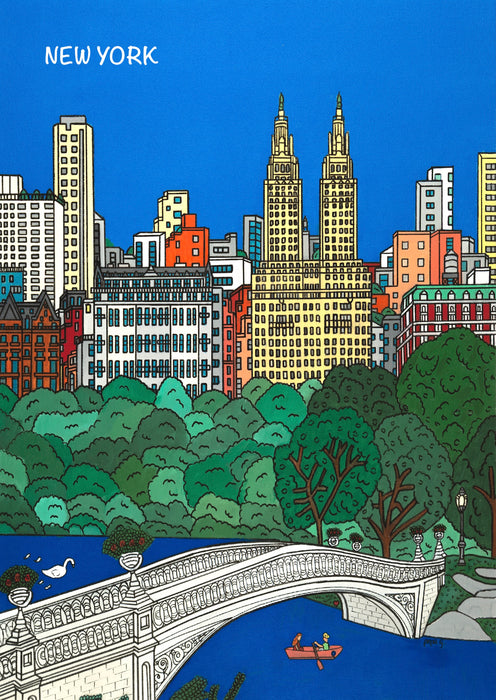 Imán del puente Bow de Central Park (POS)